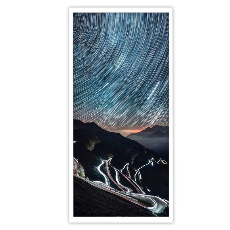 تابلو بکلیت طرح جاده و آسمان شب کهکشانی مدل W-S3450