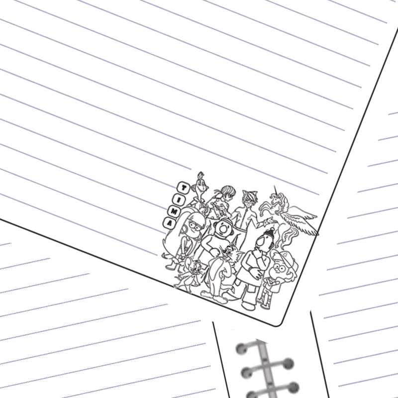 دفتر مشق 50 برگ تیما مدل حاشیه دار مجموعه 12 عددی