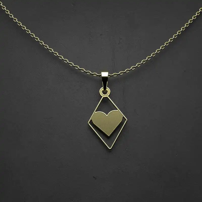 گردنبند طلا 18 عیار زنانه مدوپد مدل  طرح قلب کد MM1238