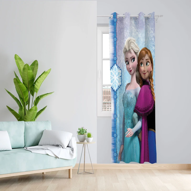 پرده مدل السا و آنا مخمل پانچی کد 338R سایز 140x280 سانتی متر
