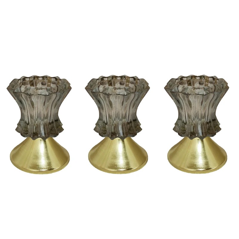 جاشمعی مدل شیپوری پایه دار بسته 3 عددی