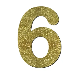 استیکر چوبی کودک مدل اعداد لاتین  کد MDF-T-6