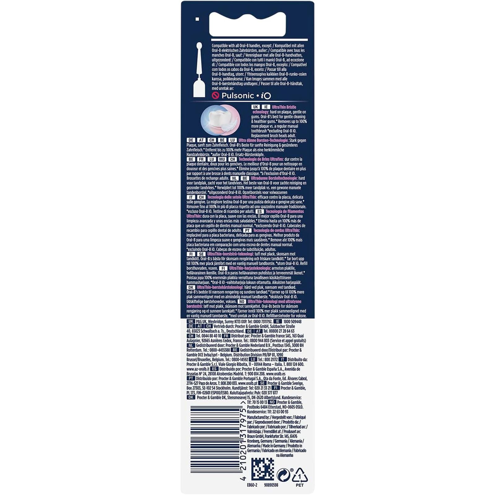 سری یدک مسواک برقی اورال-بی مدل SENSI ULTRATHIN بسته 2 عددی -  - 7