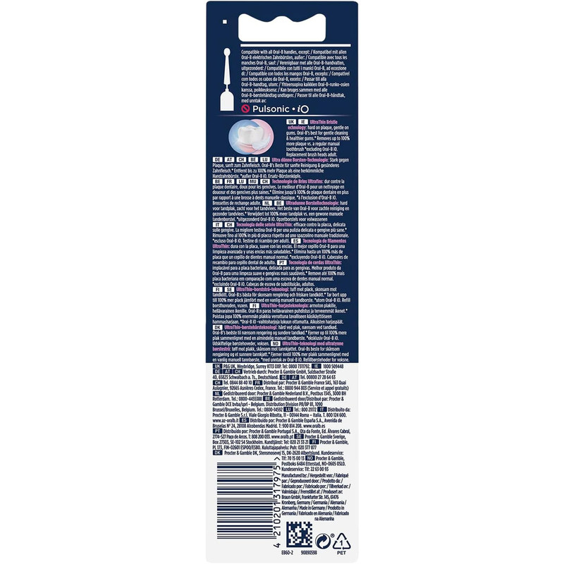 سری یدک مسواک برقی اورال-بی مدل SENSI ULTRATHIN بسته 4 عددی سری یدک مسواک برقی اورال-بی مدل SENSI ULTRATHIN بسته 4 عددی