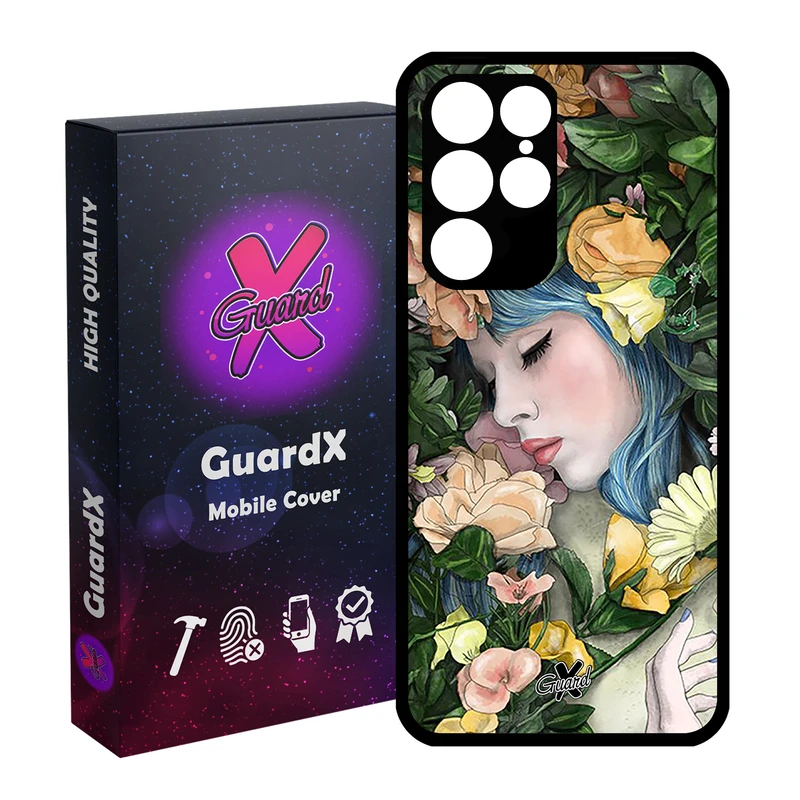 کاور گارد ایکس طرح دختر مدل Glass10304 مناسب برای گوشی موبایل سامسونگ Galaxy S22 Ultra
