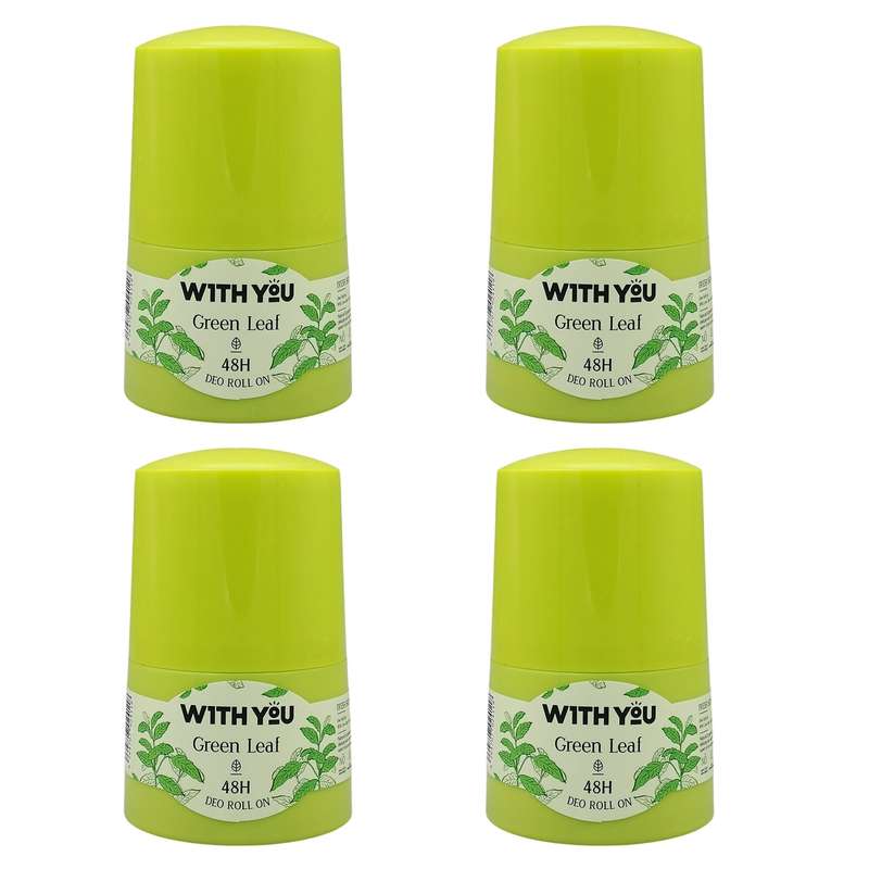 رول ضد تعریق زنانه ویت یو مدل GREEN LEAF حجم 50 میلی لیتر مجموعه چهار عددی رول ضد تعریق زنانه ویت یو مدل GREEN LEAF حجم 50 میلی لیتر مجموعه چهار عددی
