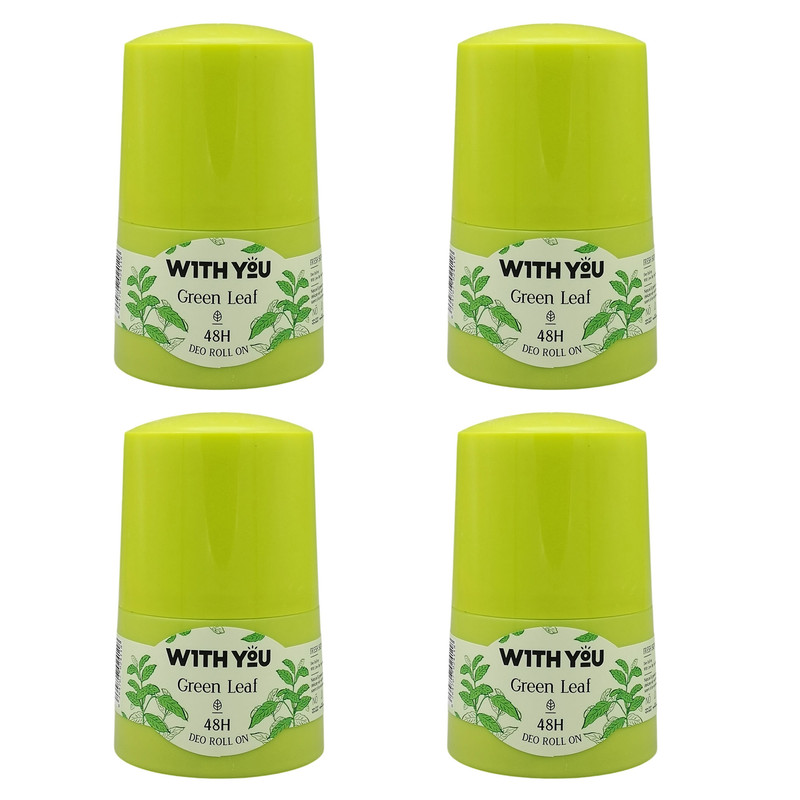رول ضد تعریق زنانه ویت یو مدل GREEN LEAF حجم 50 میلی لیتر مجموعه چهار عددی رول ضد تعریق زنانه ویت یو مدل GREEN LEAF حجم 50 میلی لیتر مجموعه چهار عددی