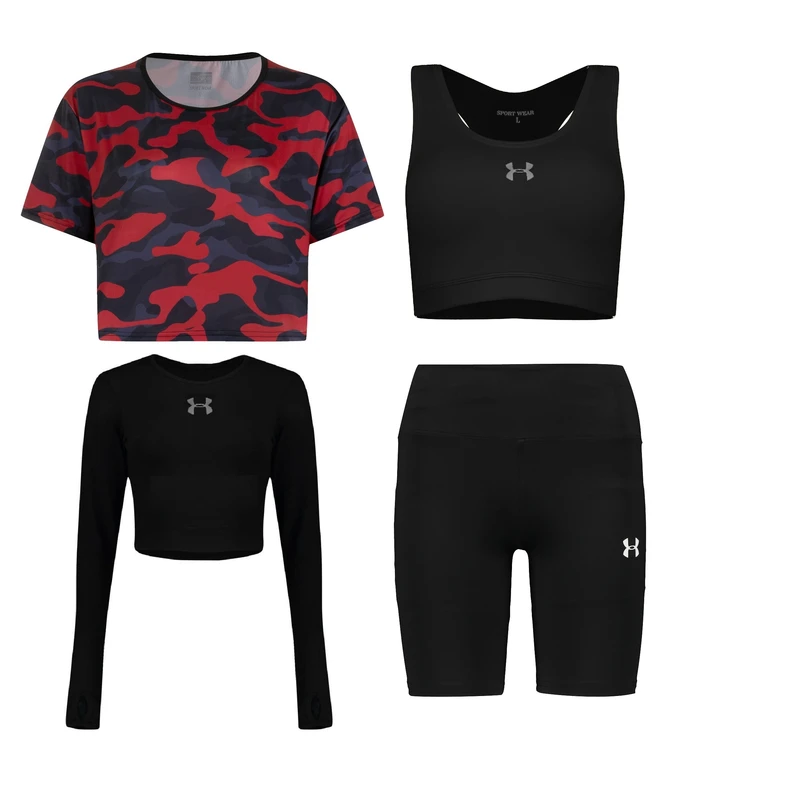 ست چهار تکه لباس ورزشی زنانه مدل 56-69-63-1801