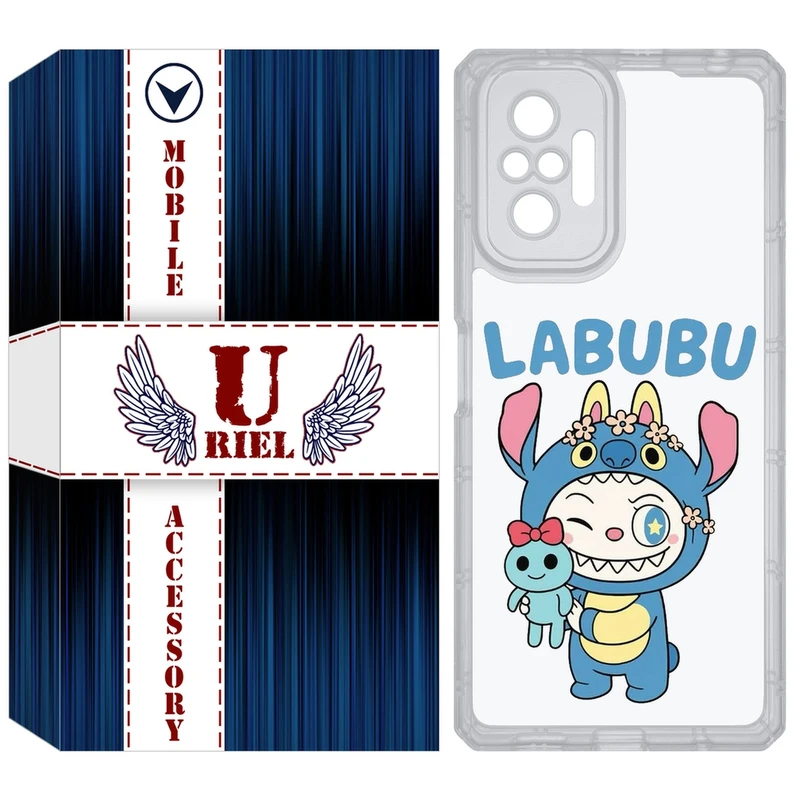 کاور یوریل قاب مدل Clear کد 112 طرح لبوبو Labubu مناسب برای گوشی موبایل شیائومی Redmi Note 10 Pro / Note 10 Pro Max