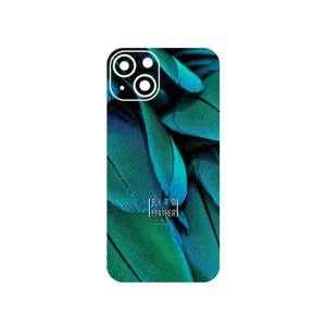 MAHOOT Green Feather Cover Sticker for Apple iPhone 13