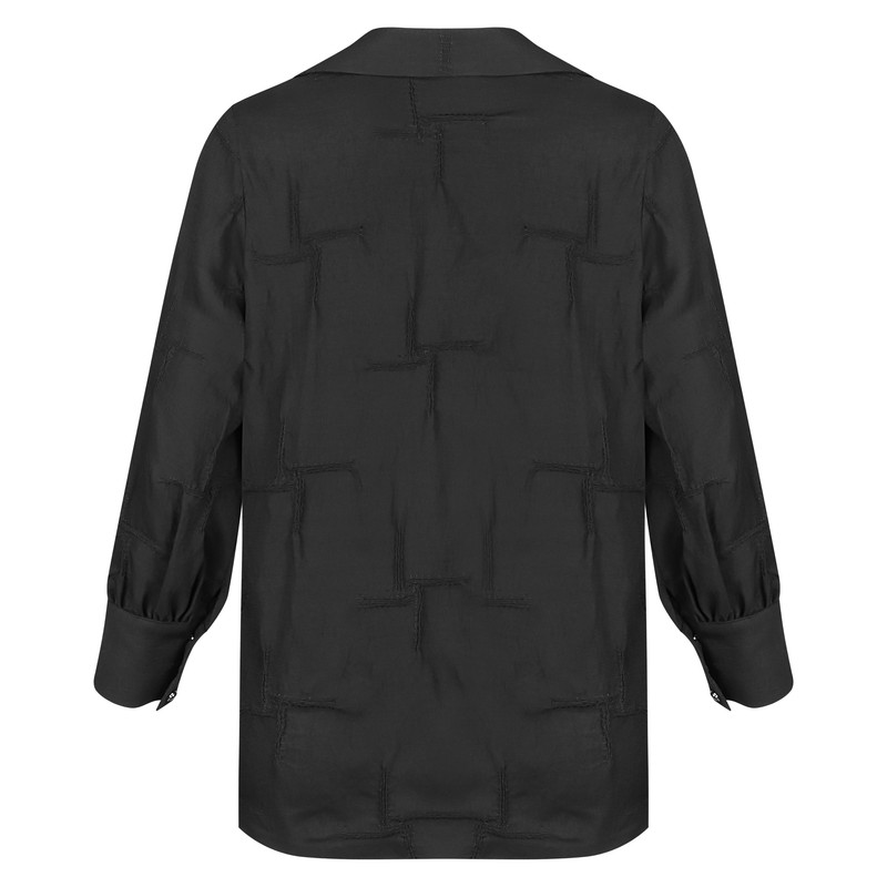 شومیز آستین بلند زنانه مدل ZMN90 رنگ مشکی