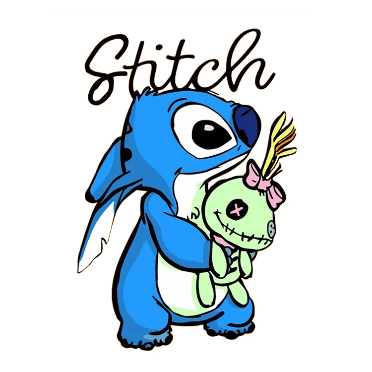 استیکر پارچه و لباس پاد آفرین مدل کارتون استیچ کد DKST67