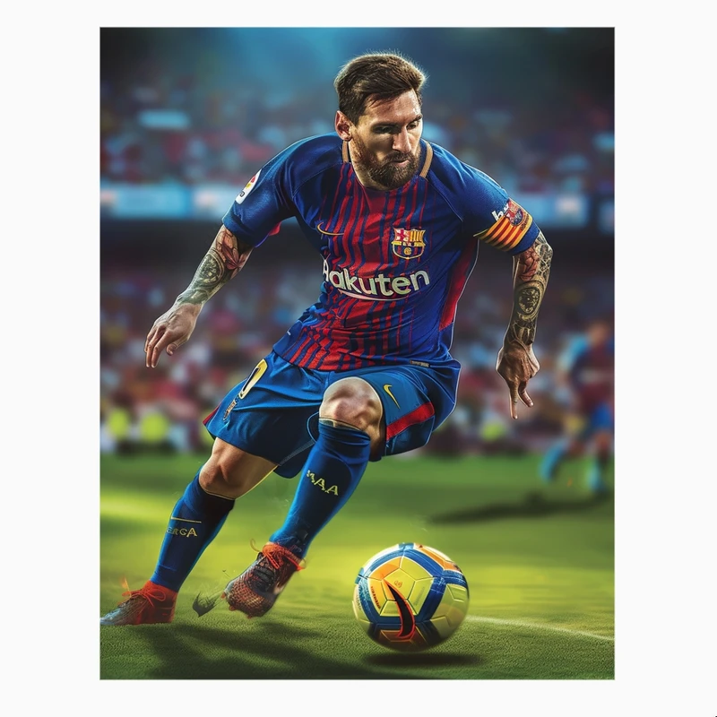 کاغذ دیواری طرح بارسلونا مدل مسی کد K115