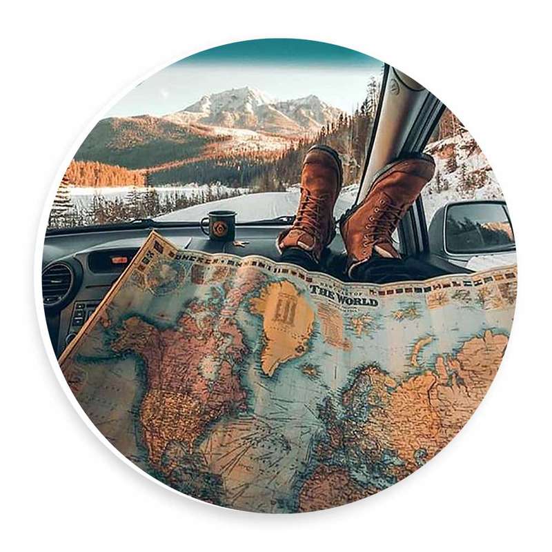   دیوارکوب طرح نقشه سفر مدل wtb796