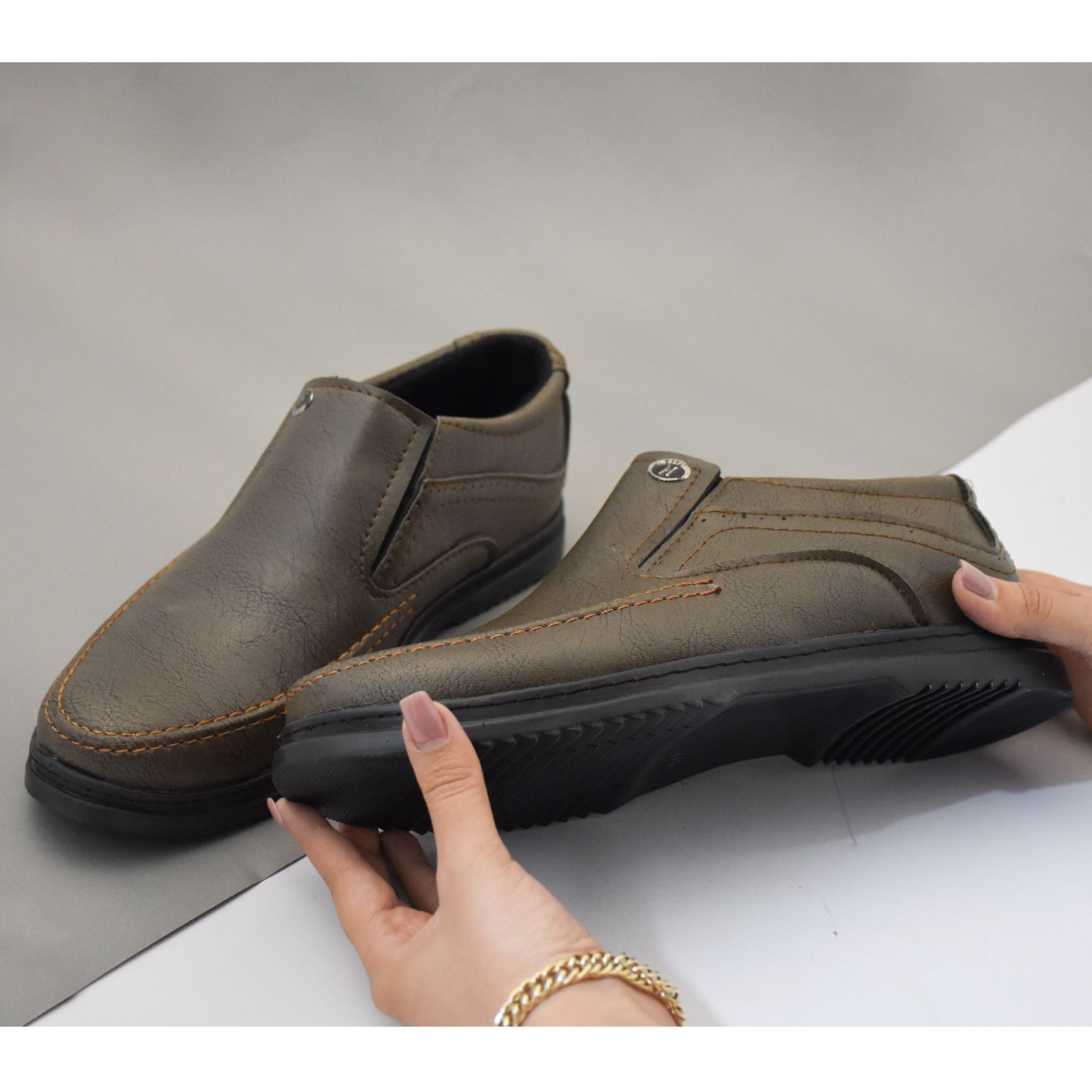 کفش مردانه مدل وسام کد Vesam.s01 رنگ گردویی -  - 2