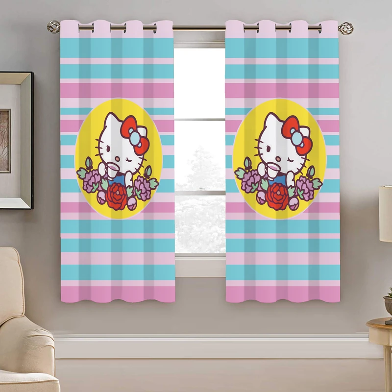 پرده نیروانا طرح کیتی کودک مدل هازان کد 8206 سایز 140×200 سانتی متر