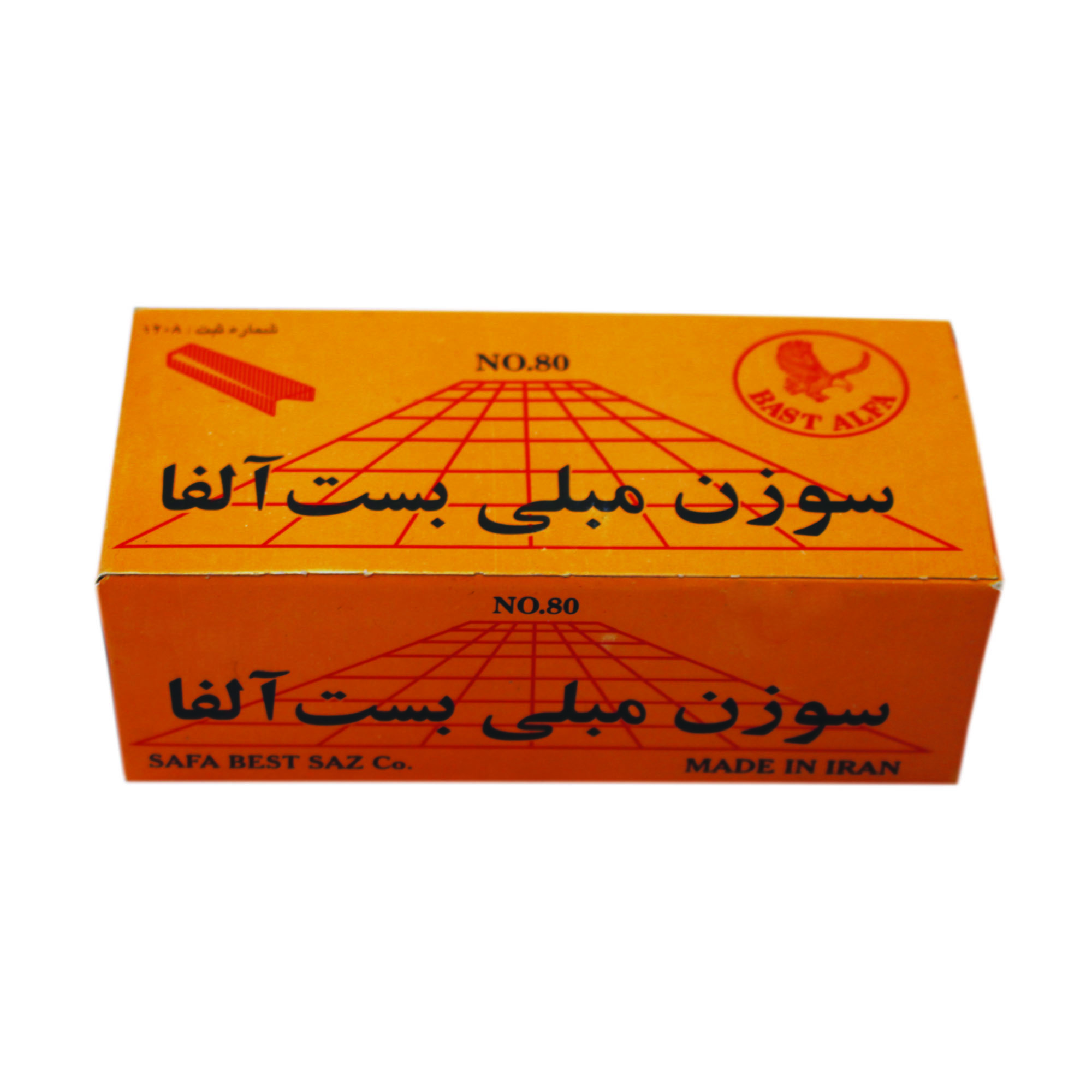 سوزن منگنه مبلی بست آلفا مدل 80/4 بسته 9000 عددی