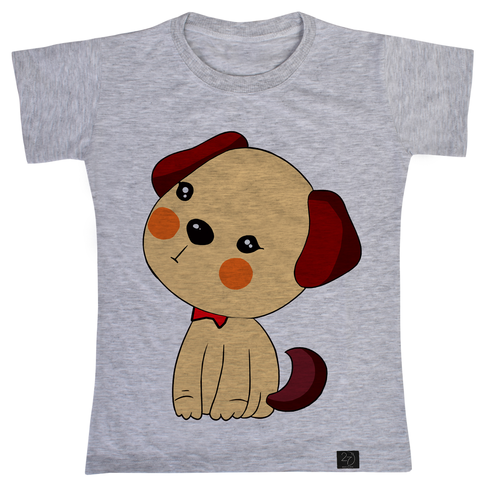 تی شرت آستین کوتاه دخترانه 27 مدل سگ کد T12