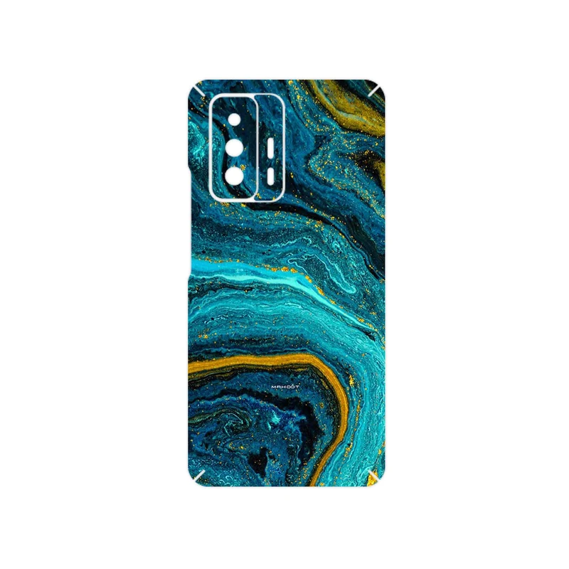 برچسب پوششی ماهوت مدل Turquoise marblewith golden streaks مناسب برای گوشی موبایل شیائومی 11T 5G
