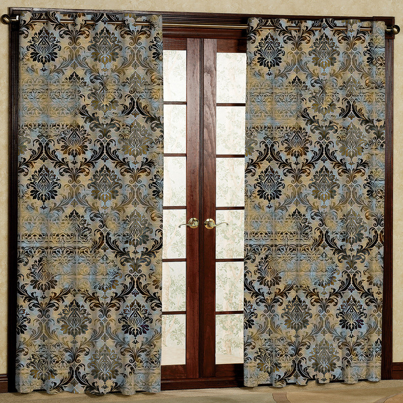 پرده مدل طرح دار هازان پانچی کد 4009 سایز 140x200 سانتی متر