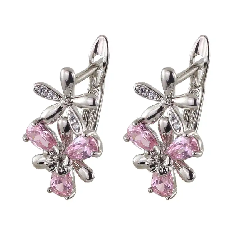 گوشواره زنانه ژوپینگ مدل گل کد CC542