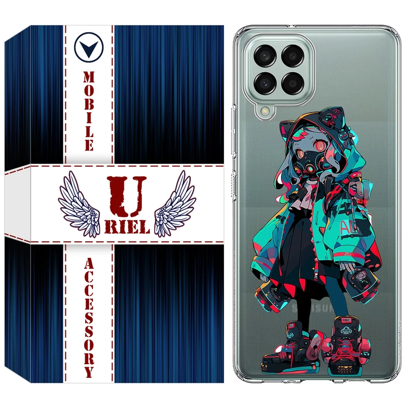 کاور یوریل مدل Clear کد 58 طرح دخترگربه ای مناسب برای گوشی موبایل سامسونگ Galaxy M33