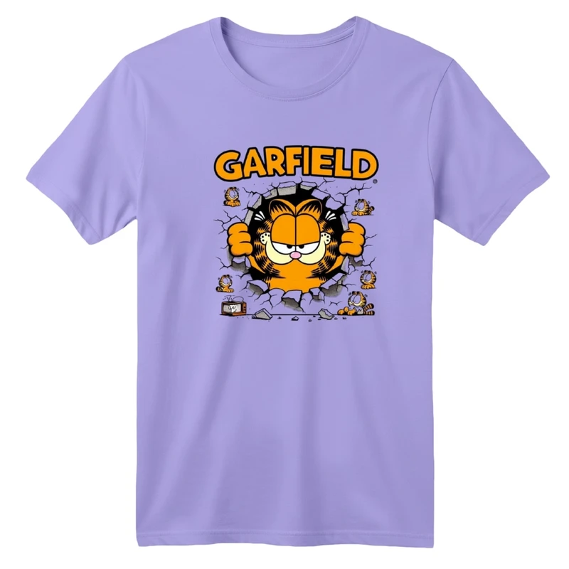 تی‌شرت آستین کوتاه لانگ یقه گرد بچگانه مدل گارفیلد