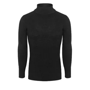 پلیور یقه اسکی مردانه مدل اندامی رنگ مشکی