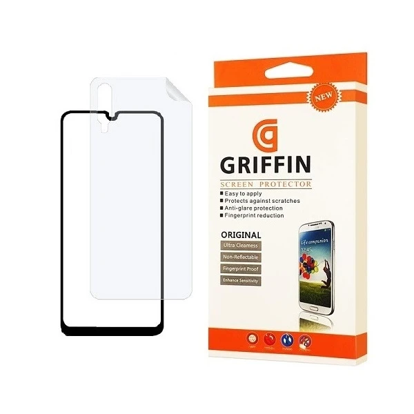 محافظ صفحه نمایش گریفین مدل FUL مناسب برای گوشی موبایل سامسونگ Galaxy A70 به همراه محافظ پشت گوشی 