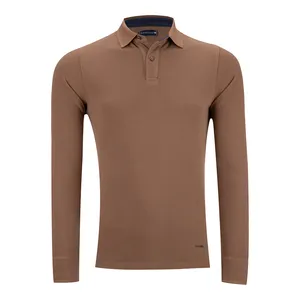 پولوشرت آستین بلند مردانه سیاوود مدل 2228911 B-LT BRN