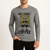 تیشرت آستین بلند مردانه مدل باب اسفنجی W38