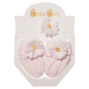 ست هدبند و جوراب نوزادی لیتل گیفت مدل LT09