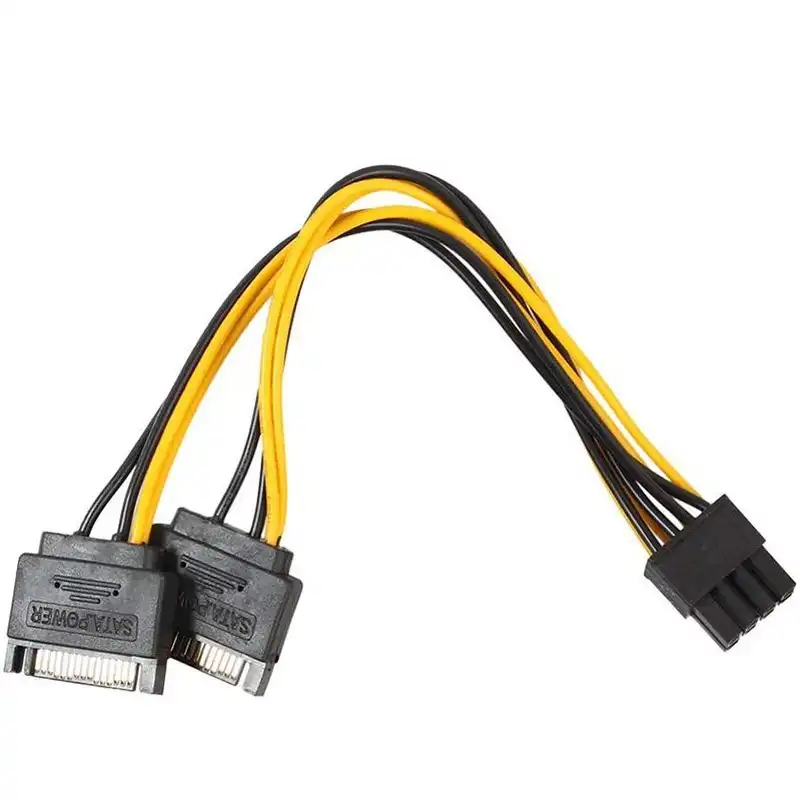 کابل تبدیل برق کارت گرافیک 8 پین به ساتا مدل 2021 طول 0.1 متر