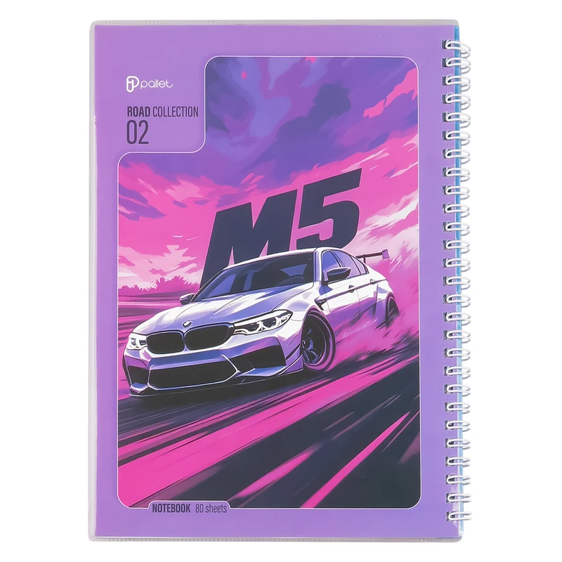 دفتر مشق 80 برگ پالت مدل ماشین BMW M-5