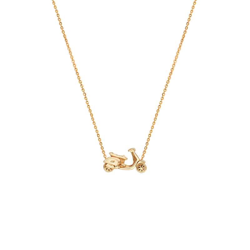 گردنبند طلا حلقه‌ای (فلامینگو) عیار بچگانه الی گالری مدل وسپا