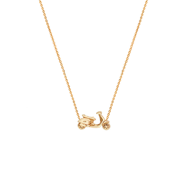 گردنبند طلا حلقه‌ای (فلامینگو) عیار بچگانه الی گالری مدل وسپا