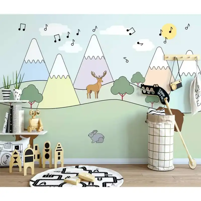 پوستر دیواری اتاق کودک طرح حیوانات مدل drv1066