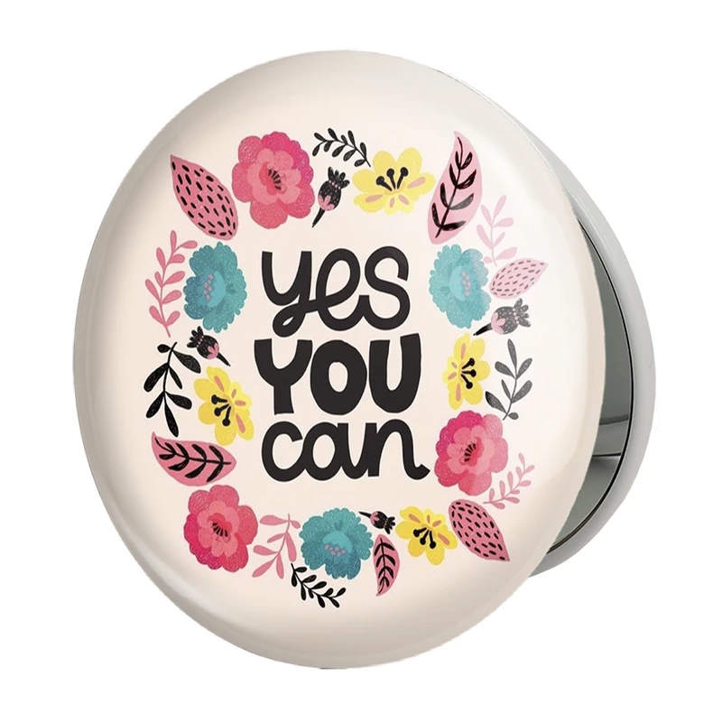 آینه جیبی خندالو طرح جملات انگیزشی مدل تاشو کد 24795 