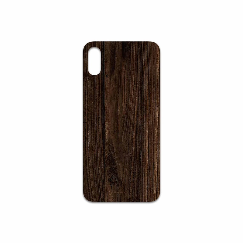 برچسب پوششی ماهوت مدل Dark Walnut Wood مناسب برای گوشی موبایل اپل iPhone XS