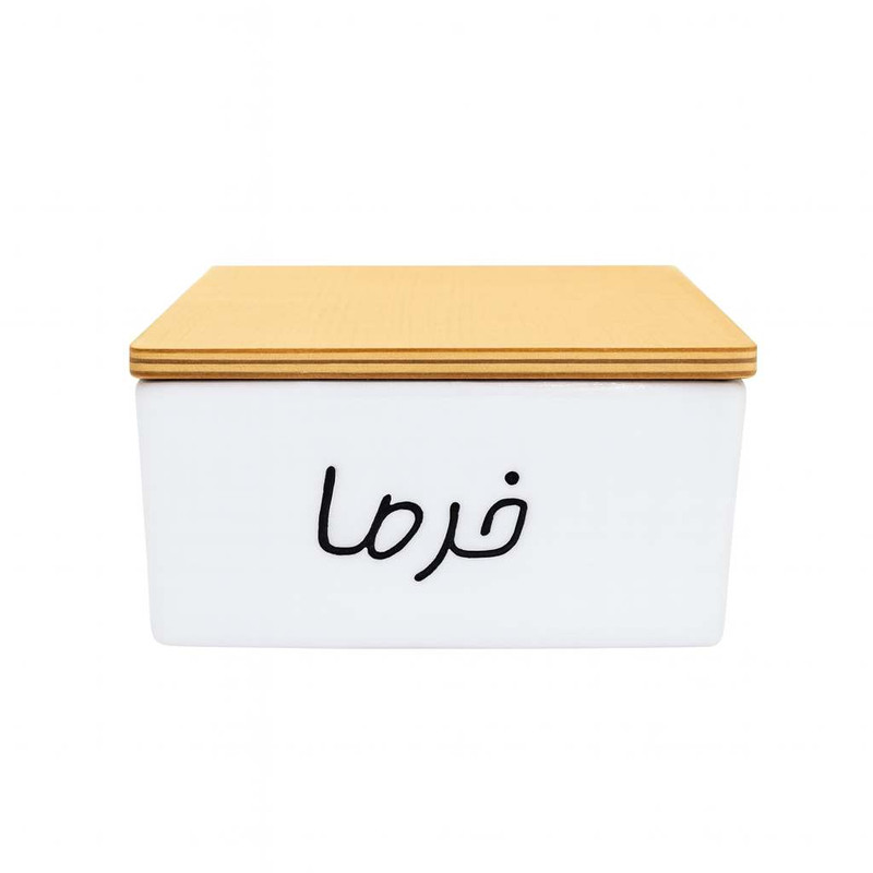 بانکه سرامیکی طرح تکست خرما مدل مربعMF93