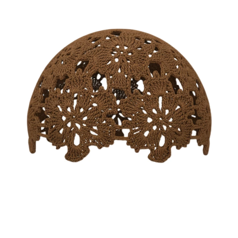 کلاه لئونی زنانه مدل گل گیپور