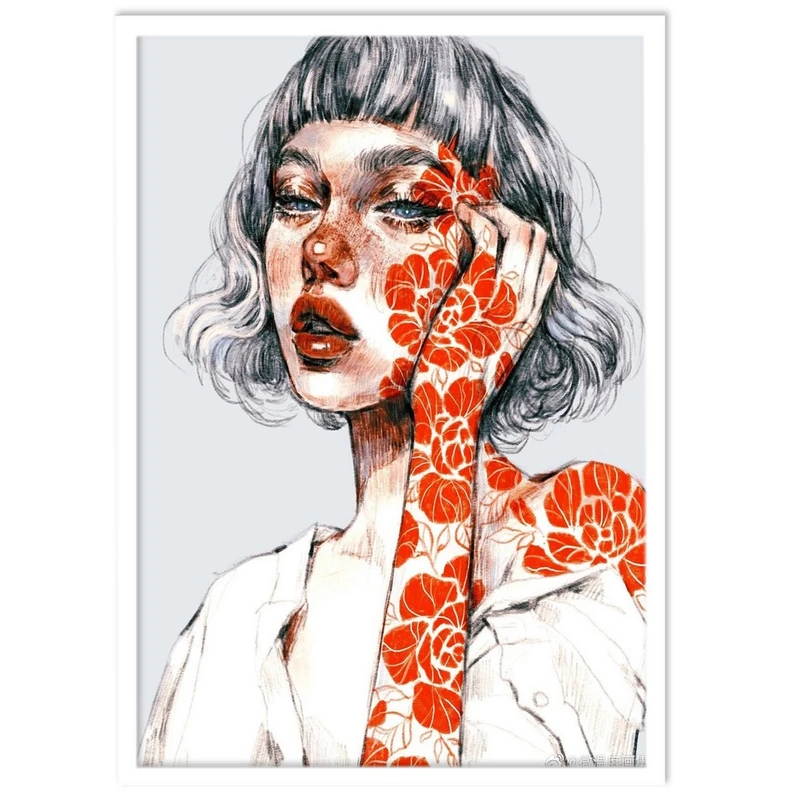 تابلو نوری بکلیت طرح فانتزی تتو رنگی مدل W-15371