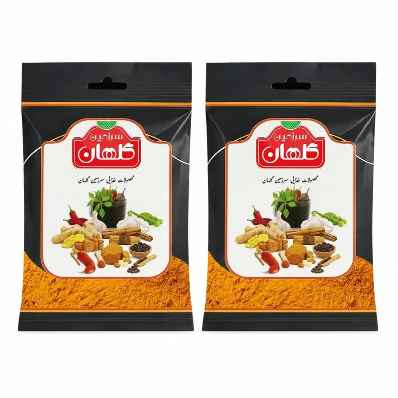 پودر زردچوبه سرزمین گلهان - 60 گرم بسته 2 عددی