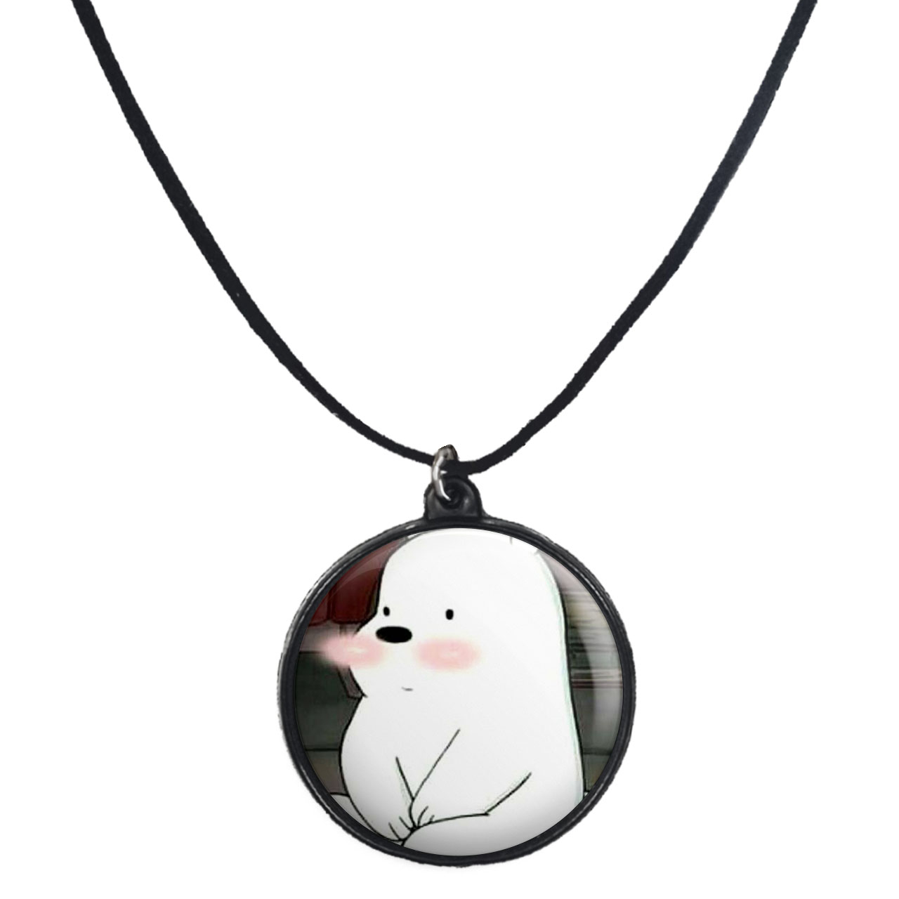 گردنبند پرمانه طرح خرس‌های کله‌فندقی کد pmb.10188 مدل دو طرفه