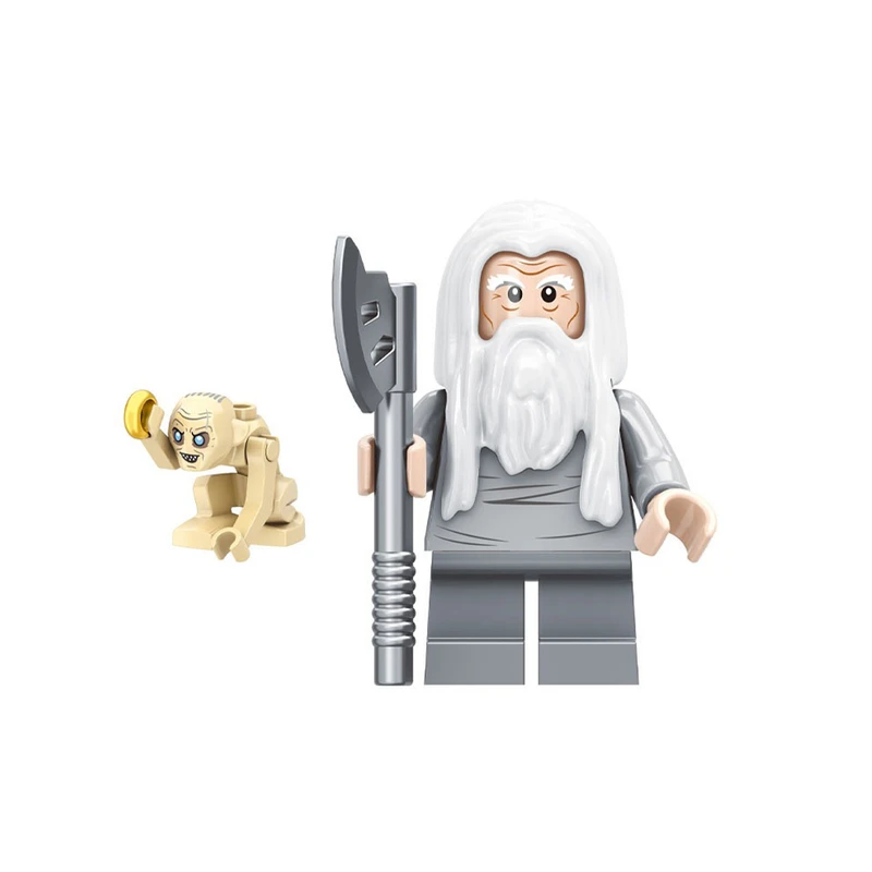 ساختنی برانت مدل گندالف سفید با تبر و گالوم فیلم ارباب حلقه ها