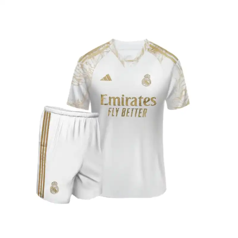 ست تیشرت و شلوارک ورزشی مردانه مدل رئال مادرید Wconcept 2024