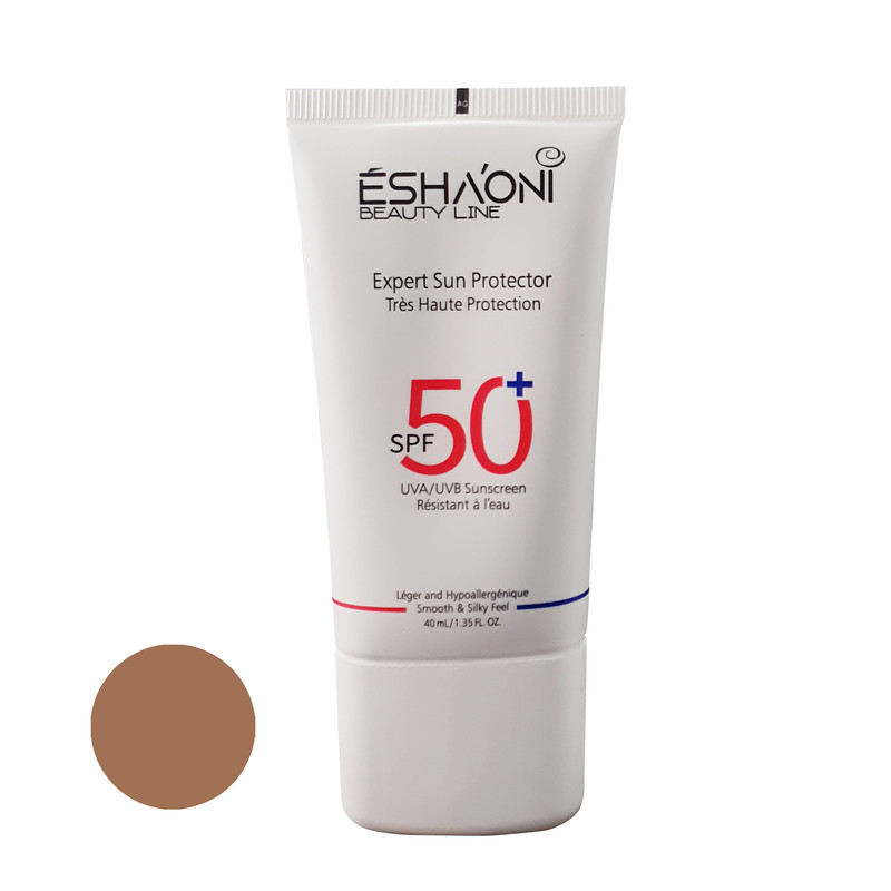 فلوئید ضد آفتاب رنگی اشااونی SPF50 مدل  03 مناسب پوست های چرب و آکنه دار حجم 40 میلی‌لیتر