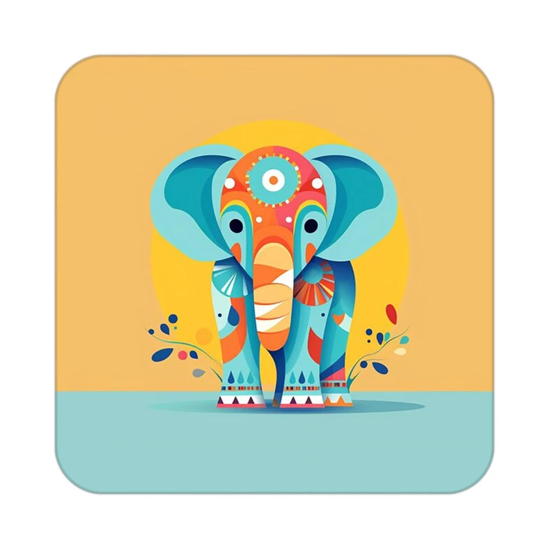 زیر لیوانی کاکتی طرح حیوانات رنگی مدل mp26428