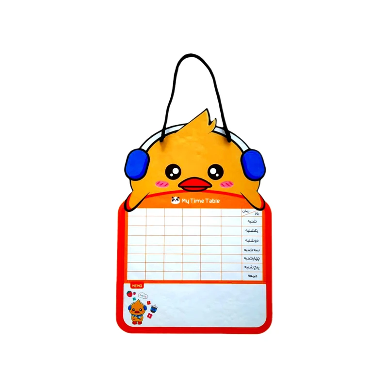 تخته وایت برد پرسام مدل برنامه هفتگی طرح جوجه کد 56