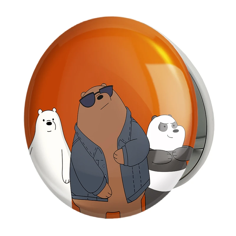 آینه جیبی خندالو طرح سه خرس کله پوک مدل تاشو کد 10606 